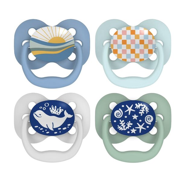 Dr. Brown's Advantage Baby Pacifier, Fully Symmetrical, Silicone Bulb, 0-6m, BPA - Picture 1 of 7